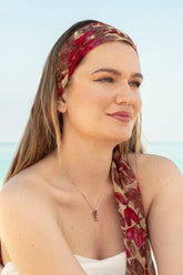 Silhouette Garnet Birthstone Necklace