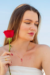 July Birthstone Silhouette Necklace