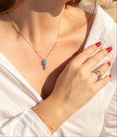 December Birthstone Silhouette Necklace