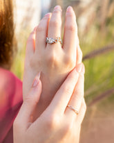 April Birthstone Silhouette Ring