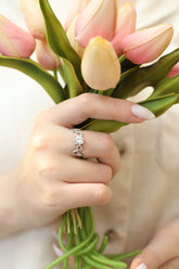 Silhouette Diamond Birthstone Ring