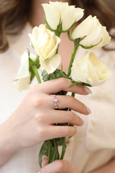 Silhouette Pink Tourmaline Birthstone Ring