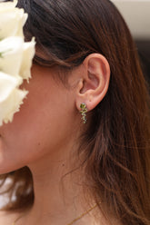 Silhouette Peridot Birthstone Earrings