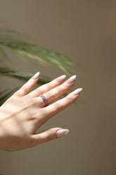 Baguette Amethyst Birthstone Ring