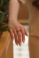 Baguette Ruby Birthstone Ring