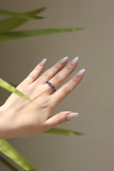 Baguette Sapphire Birthstone Ring
