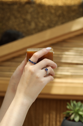 Silhouette Sapphire Birthstone Ring