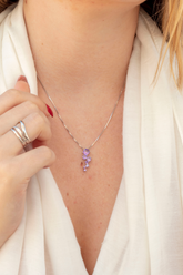 Silhouette Amethyst Birthstone Necklace