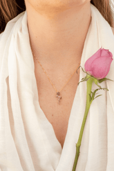June Birthstone Silhouette Necklace