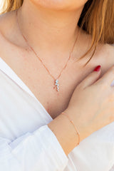 Silhouette Aquamarine Birthstone Necklace