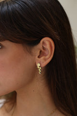 Silhouette Topaz Birthstone Earring