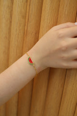 Gold Chain Watermelon Bracelet