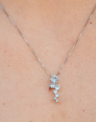 Silhouette Aquamarine Birthstone Necklace