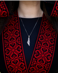 Palestine Map Necklace