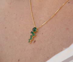 Silhouette Emerald Birthstone Necklace